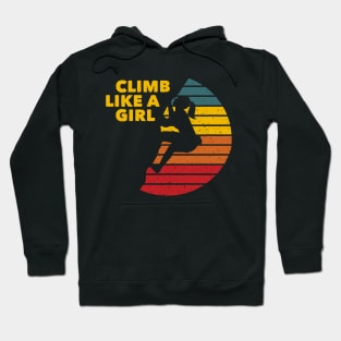 Climb Like a Girl Rock Climbing Bouldering Colorful Hoodie